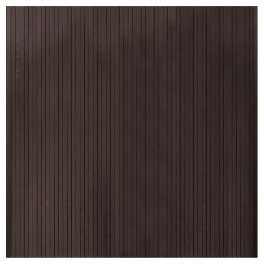 Pravokutni tepih tamnosmeđi 100x100 cm bambus