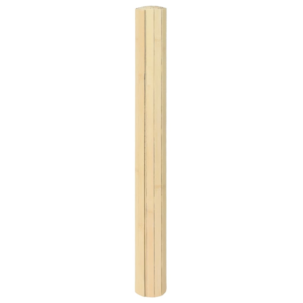Tepih pravokutni svijetli prirodni 100 x 200 cm od bambusa