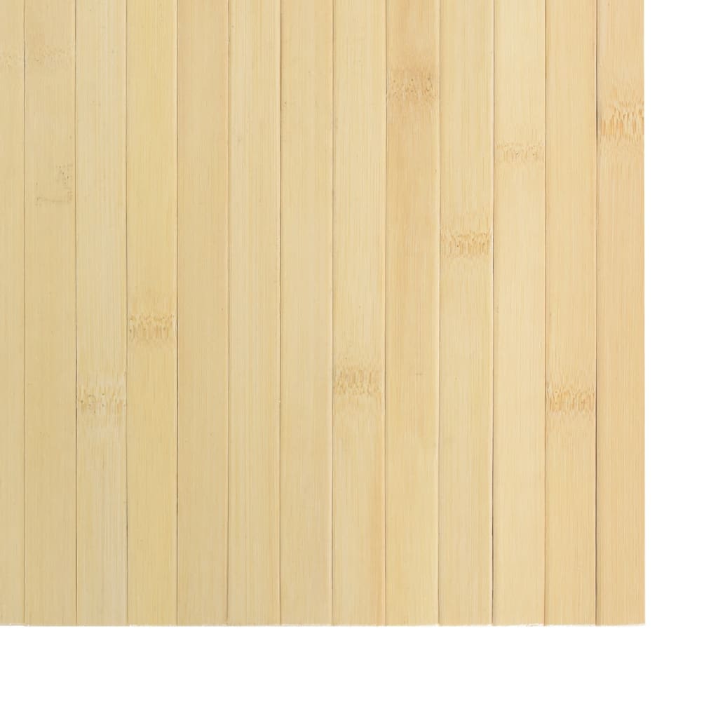 Tepih pravokutni svijetli prirodni 100 x 200 cm od bambusa
