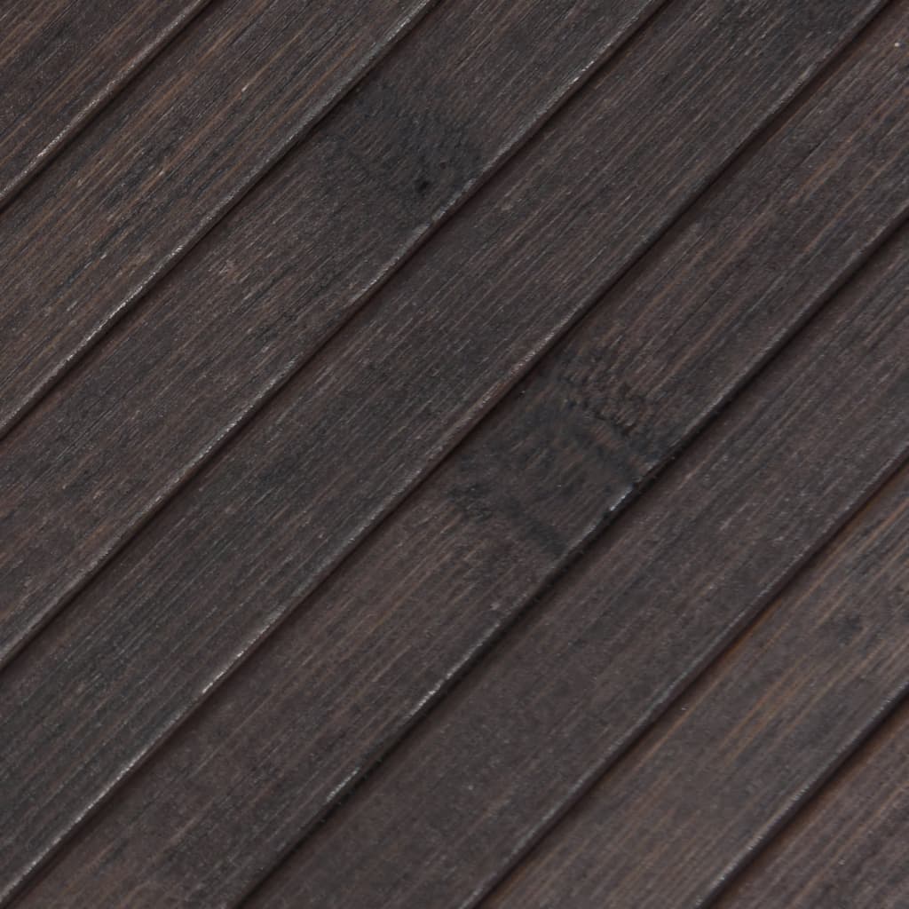 Tepih pravokutni tamnosmeđi 100 x 300 cm od bambusa