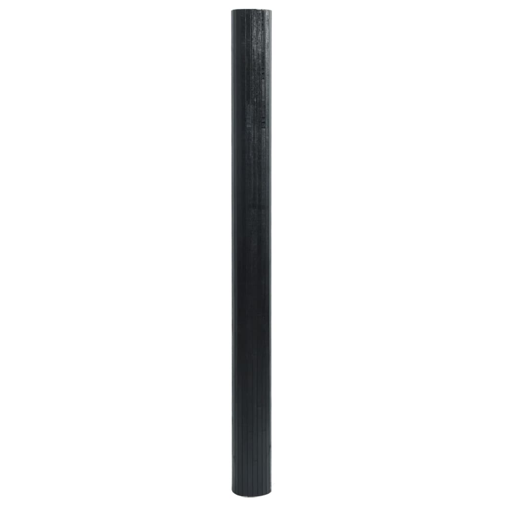Tepih pravokutni crni 100 x 400 cm od bambusa
