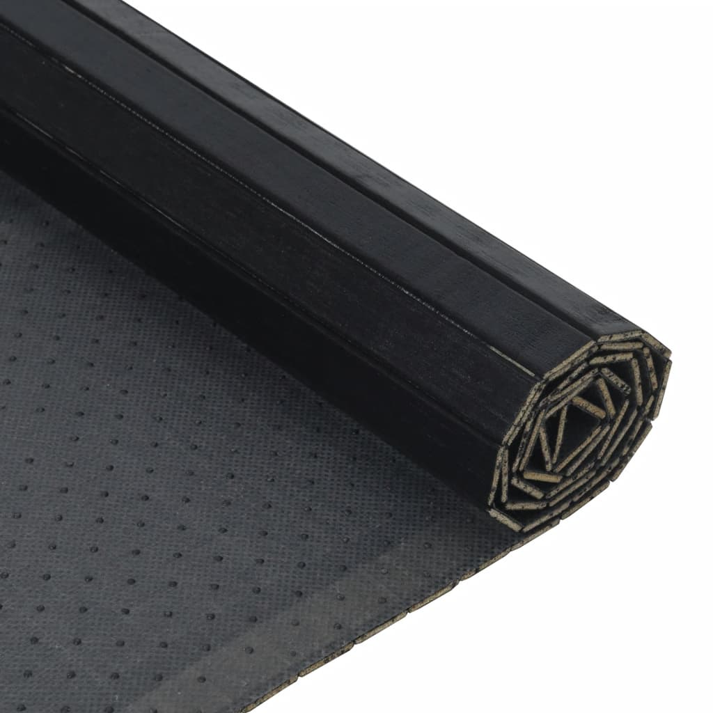 Tepih pravokutni crni 100 x 400 cm od bambusa