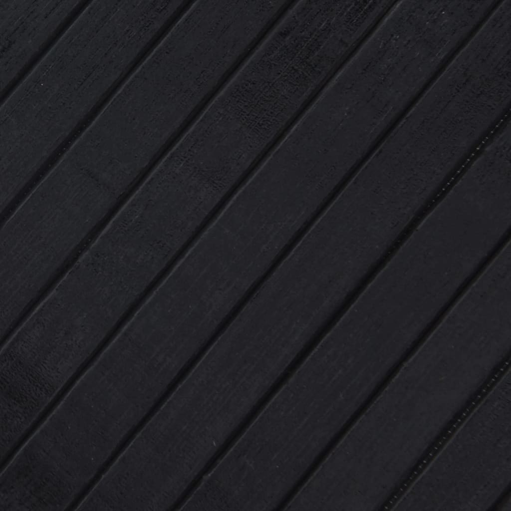 Tepih pravokutni crni 100 x 400 cm od bambusa