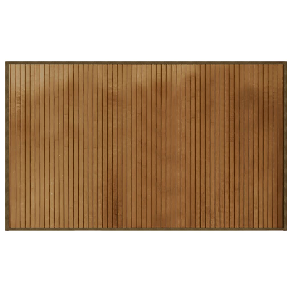 Tepih pravokutni smeđi 60 x 100 cm od bambusa