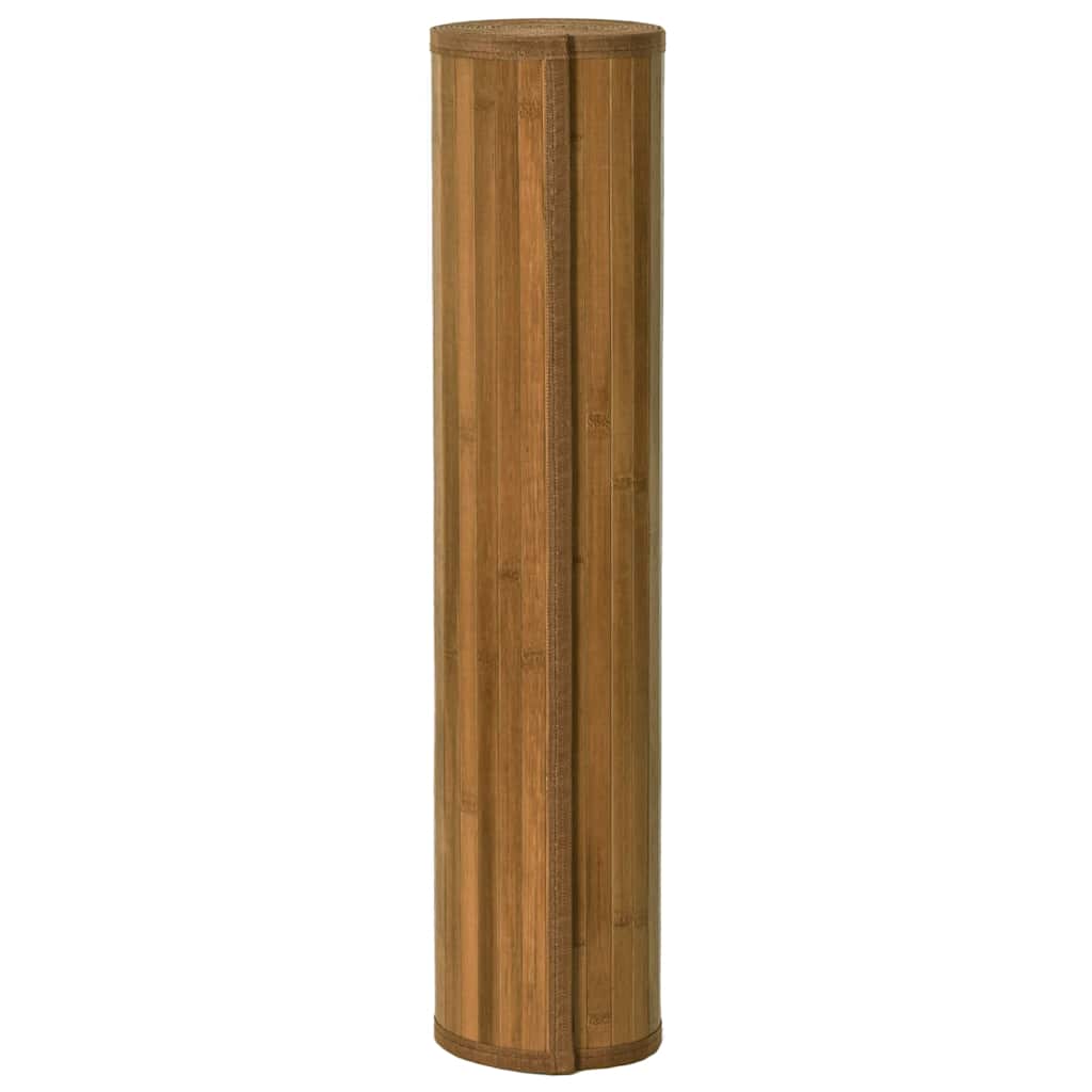 Tepih pravokutni smeđi 60 x 100 cm od bambusa