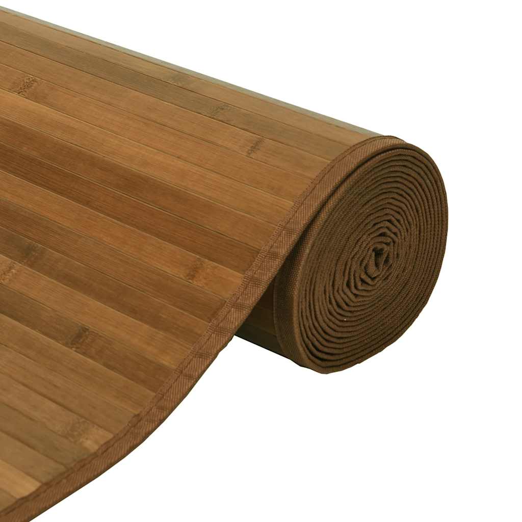 Tepih pravokutni smeđi 60 x 100 cm od bambusa
