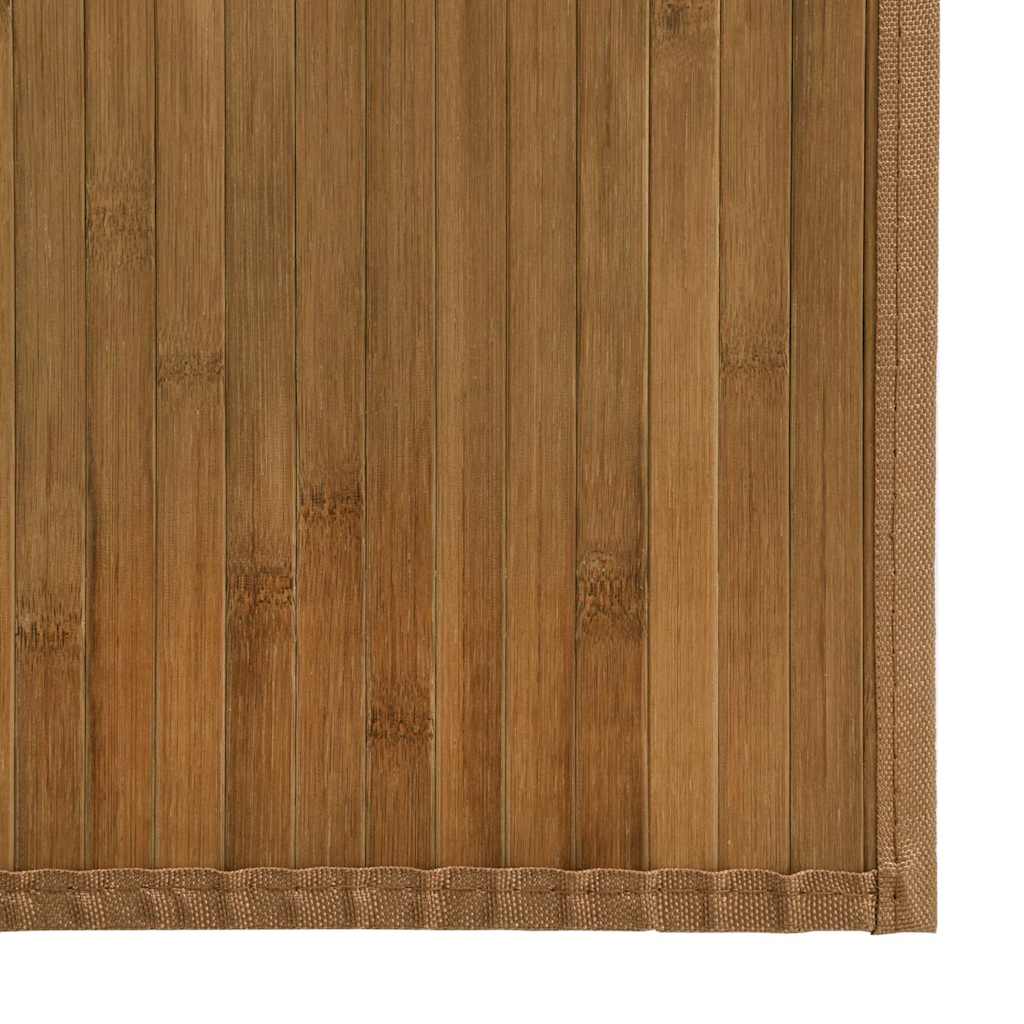 Tepih pravokutni smeđi 60 x 100 cm od bambusa