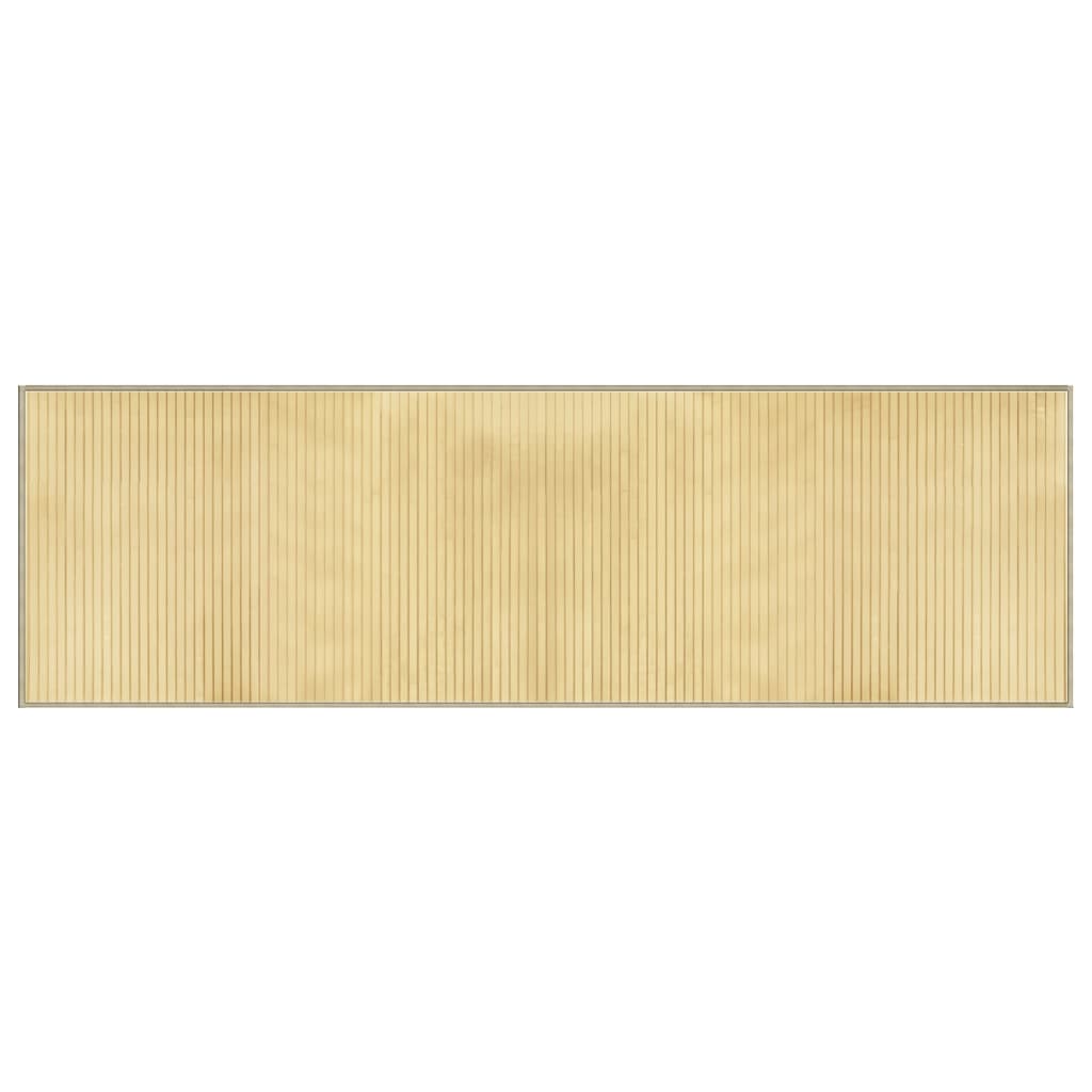 Tepih pravokutni svijetli prirodni 60 x 200 cm od bambusa