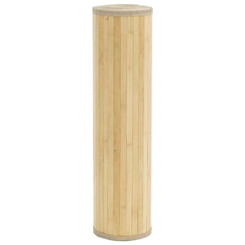 Tepih pravokutni svijetli prirodni 60 x 200 cm od bambusa