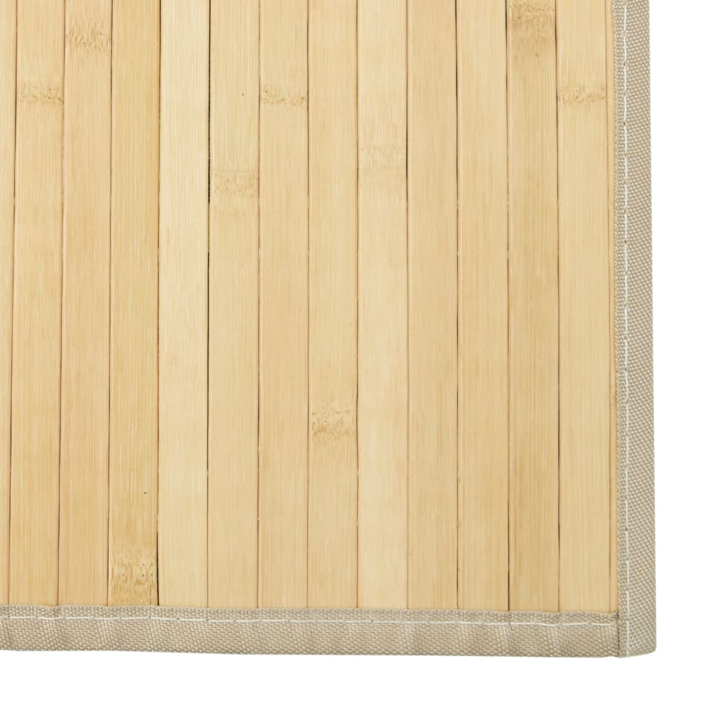 Tepih pravokutni svijetli prirodni 60 x 200 cm od bambusa