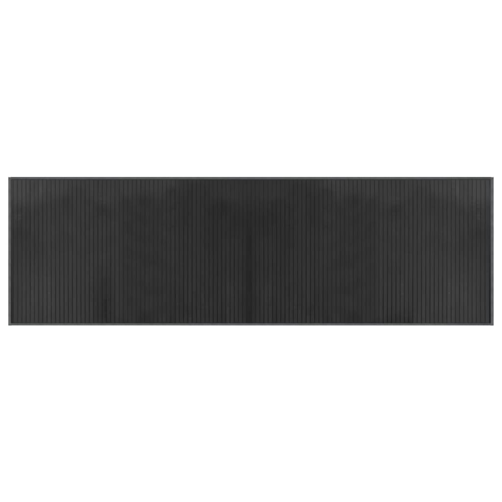 Tepih pravokutni sivi 60 x 200 cm od bambusa