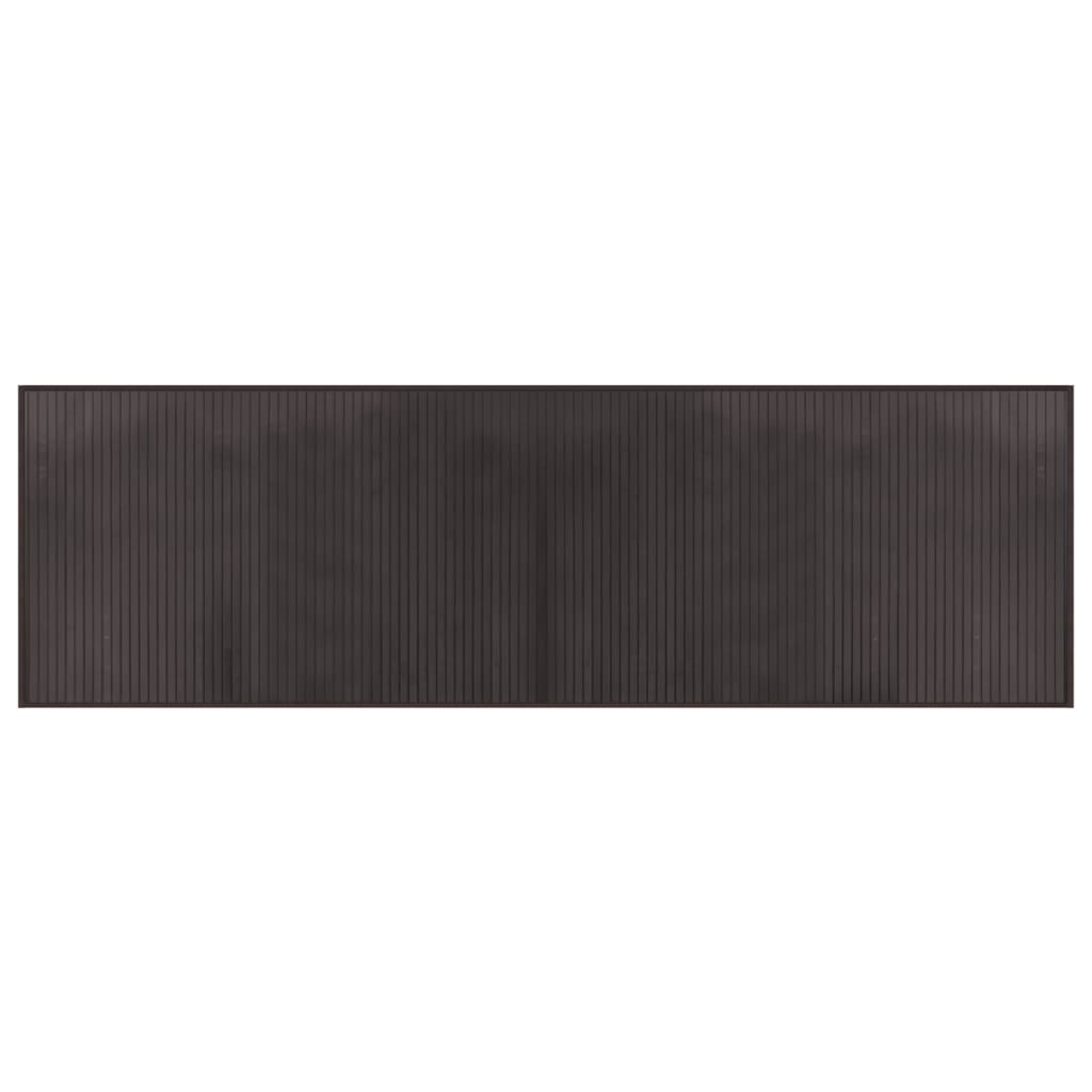 Pravokutni tepih tamnosmeđi 60x200 cm bambus