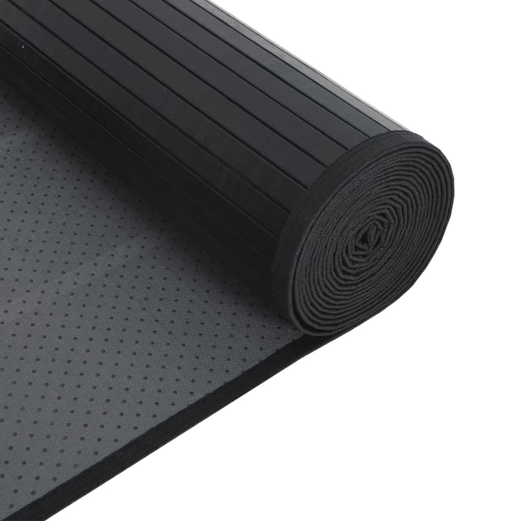 Pravokutni tepih crni 60x300 cm bambus