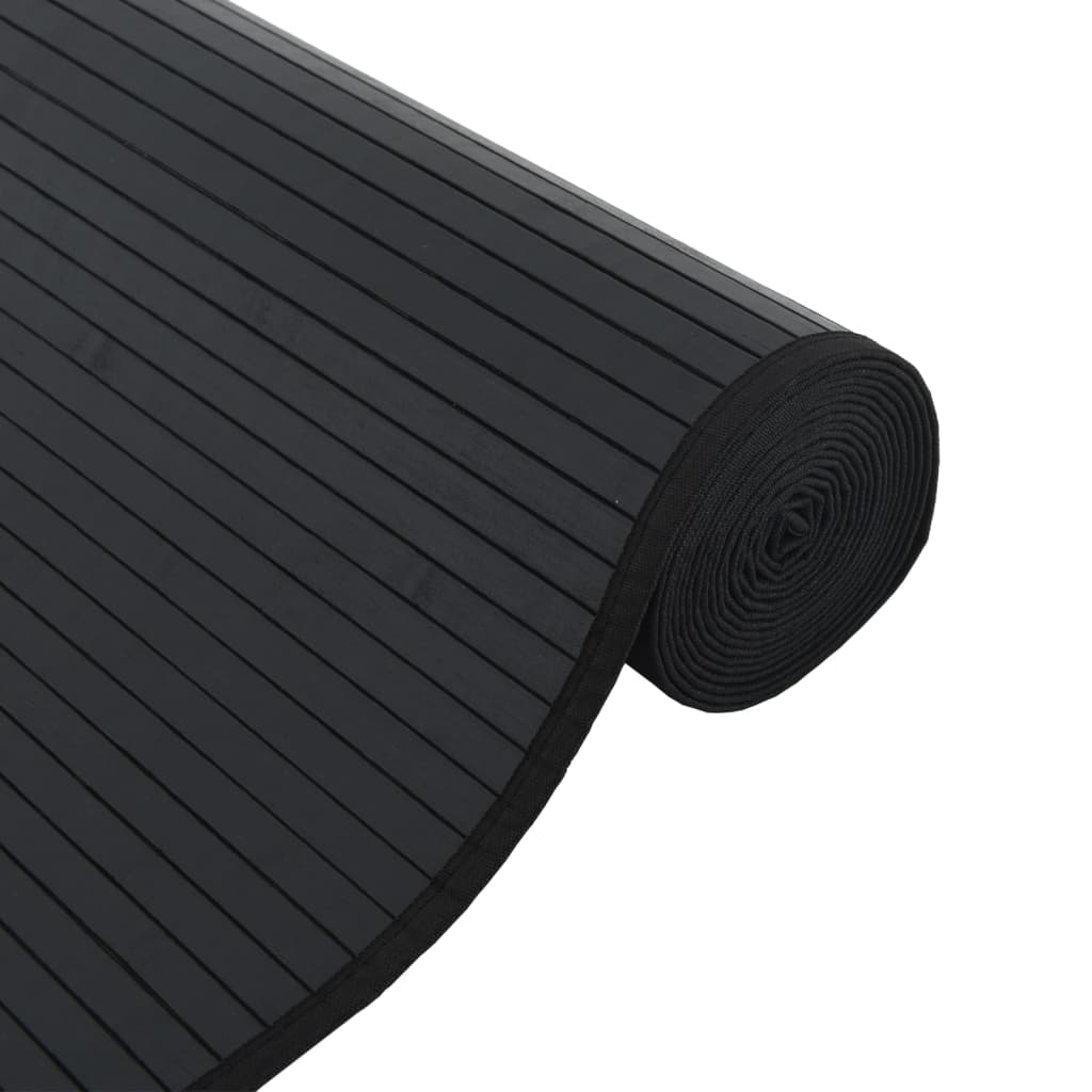 Tepih pravokutni crni 60 x 400 cm od bambusa