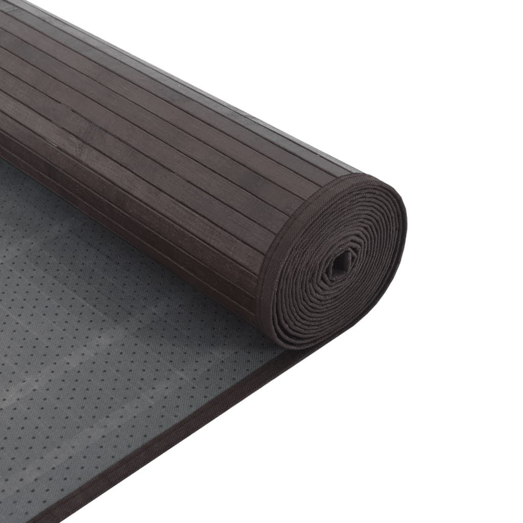 Tepih pravokutni tamnosmeđi 60 x 1000 cm od bambusa