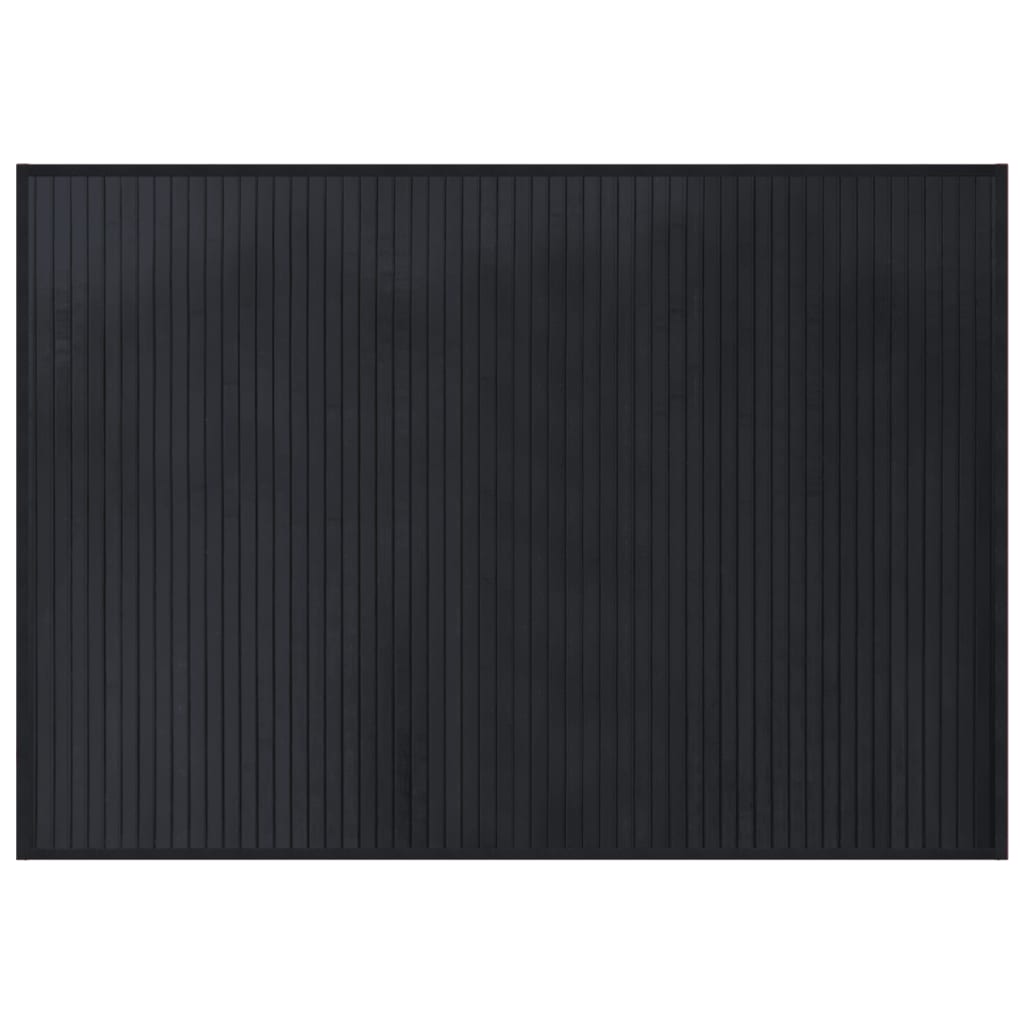 Pravokutni tepih crni 70x100 cm bambus