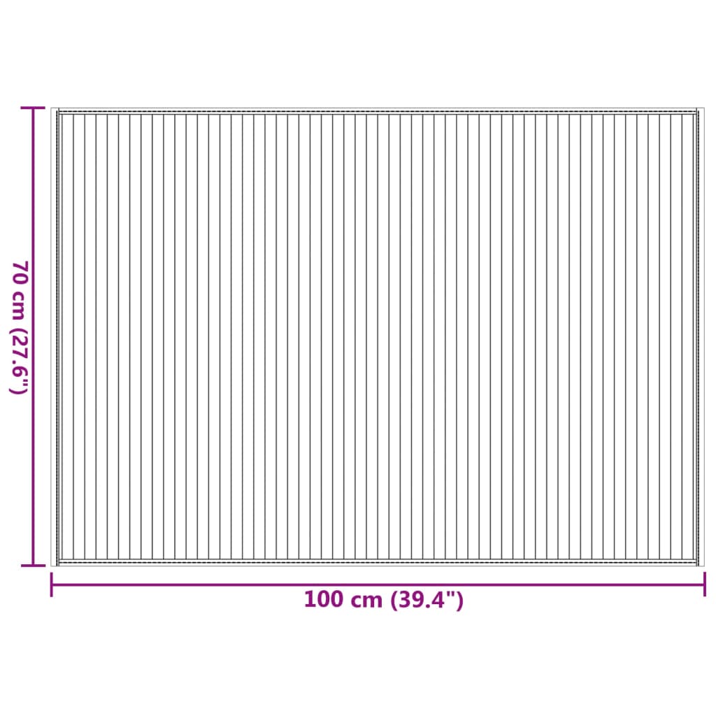 Pravokutni tepih crni 70x100 cm bambus