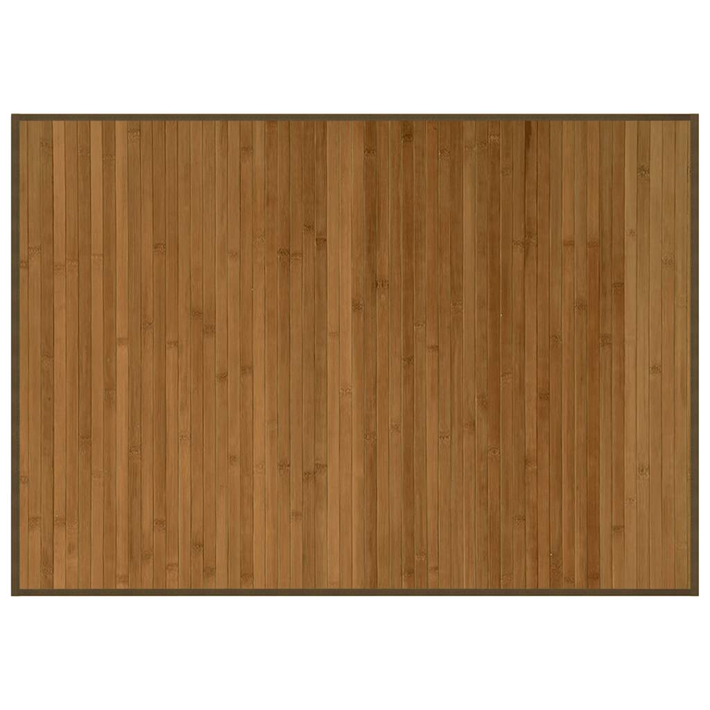 Tepih pravokutni smeđi 70 x 100 cm od bambusa