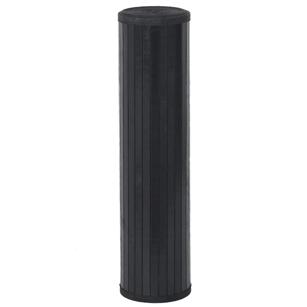Pravokutni tepih crni 70x200 cm bambus