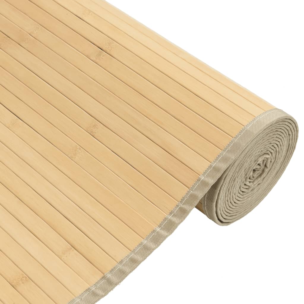 Tepih pravokutni svijetli prirodni 80 x 100 cm od bambusa