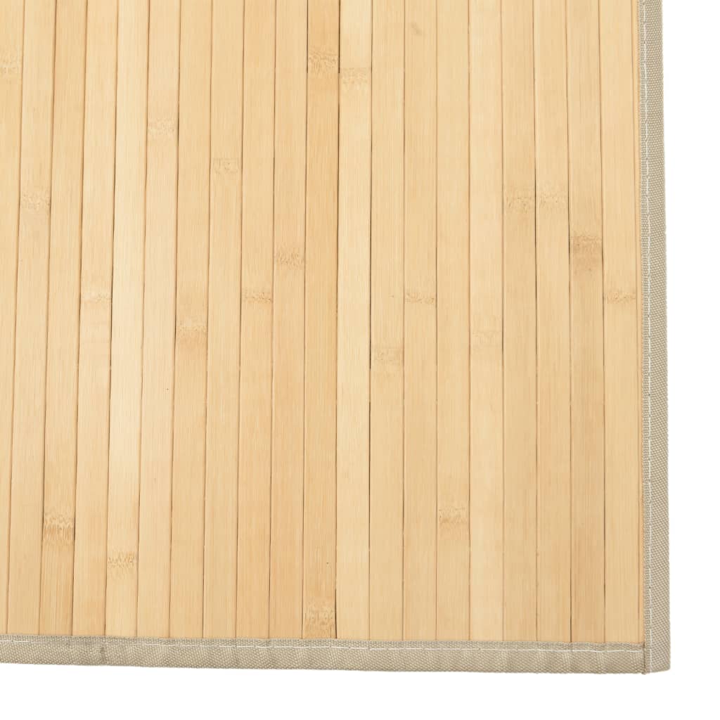 Tepih pravokutni svijetli prirodni 80 x 100 cm od bambusa