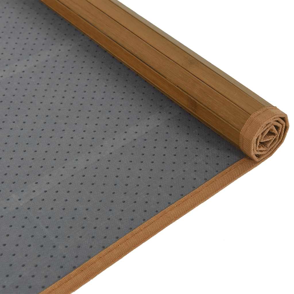 Tepih pravokutni smeđi 80 x 200 cm od bambusa