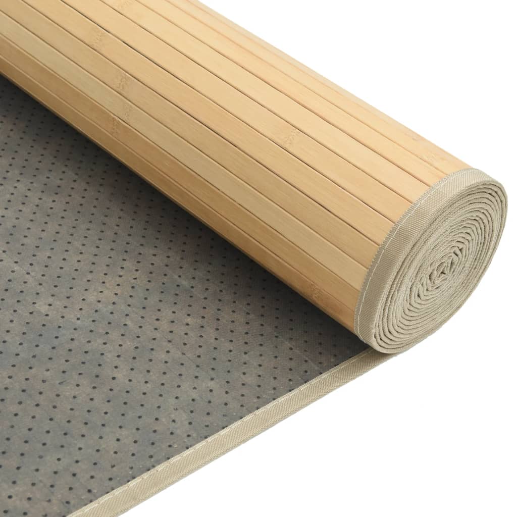 Tepih pravokutni svijetli prirodni 80 x 200 cm od bambusa