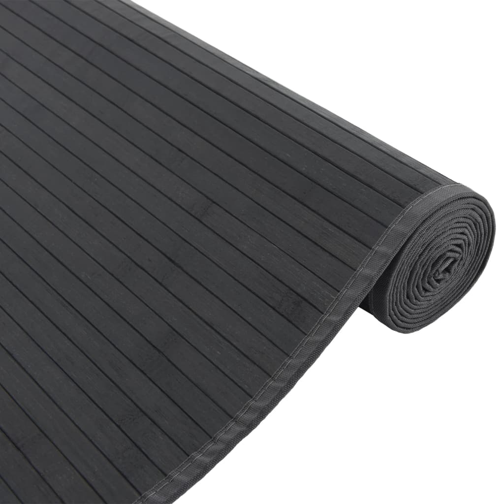 Tepih pravokutni sivi 80 x 200 cm od bambusa