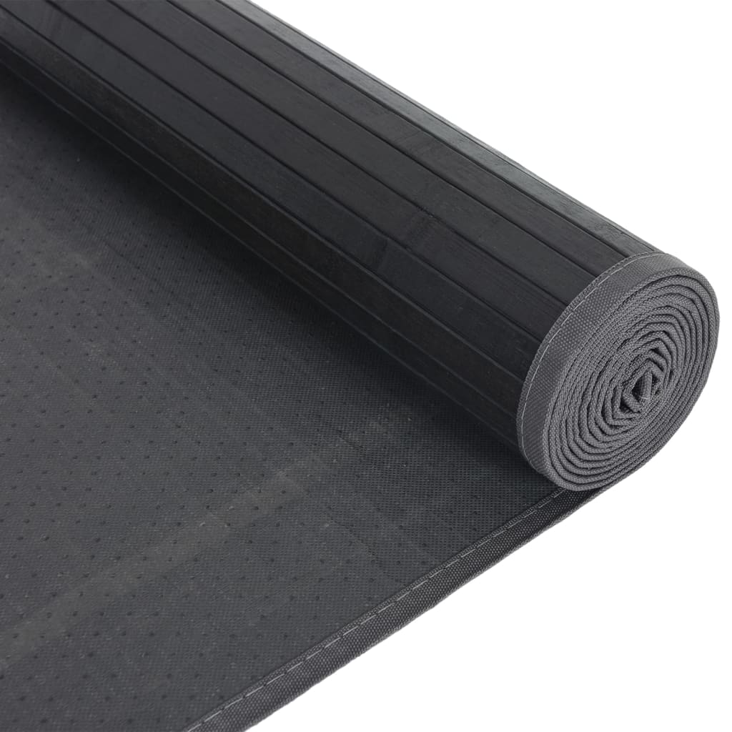 Tepih pravokutni sivi 80 x 200 cm od bambusa