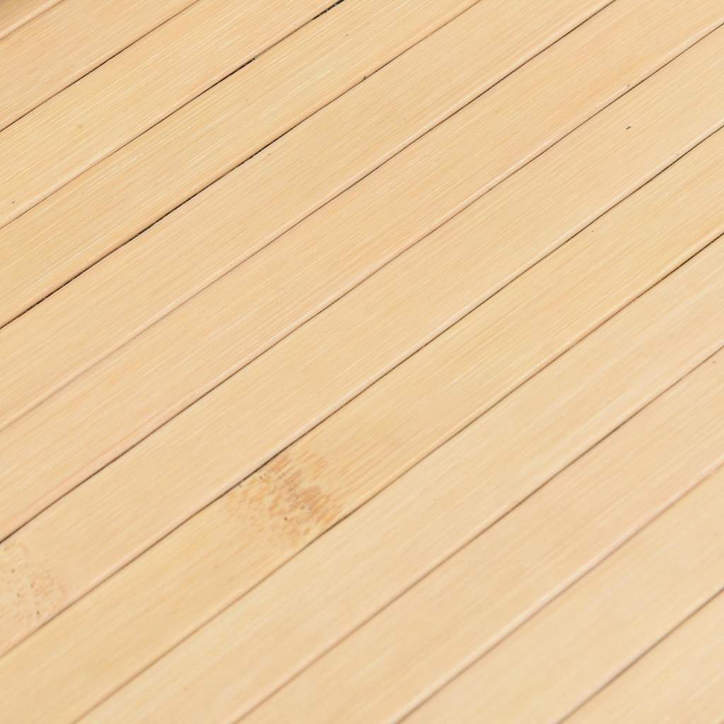 Tepih pravokutni svijetli prirodni 80 x 300 cm od bambusa