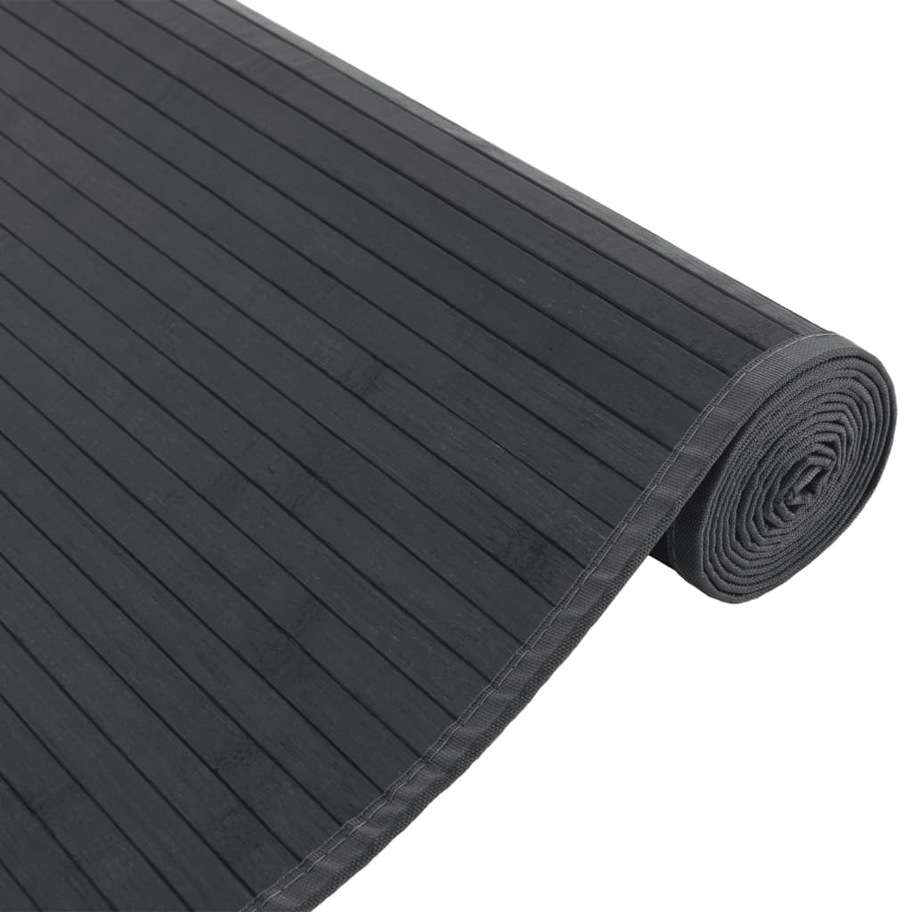 Tepih pravokutni sivi 80 x 300 cm od bambusa