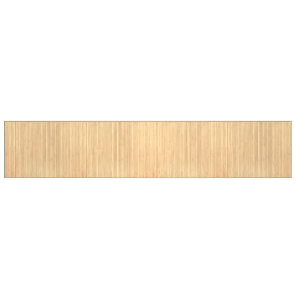 Tepih pravokutni svijetli prirodni 80 x 400 cm od bambusa