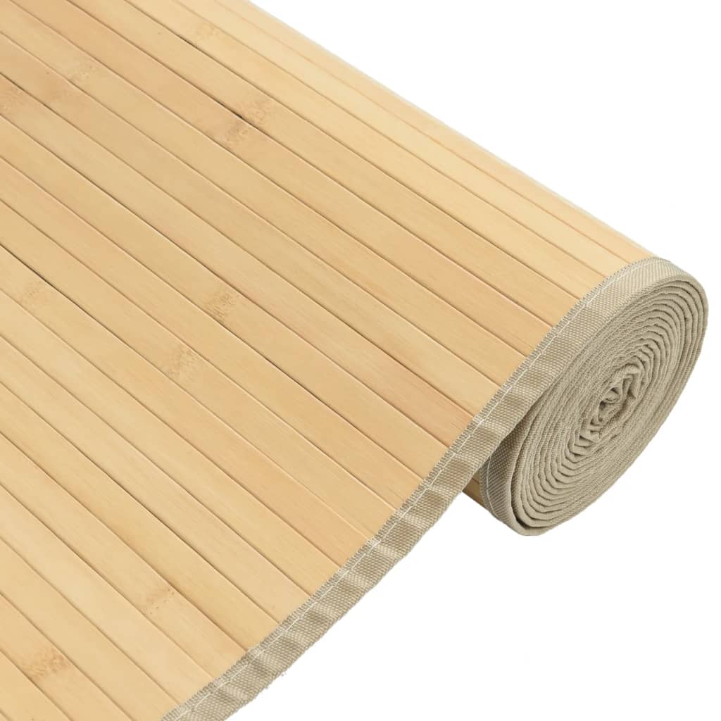 Tepih pravokutni svijetli prirodni 80 x 400 cm od bambusa