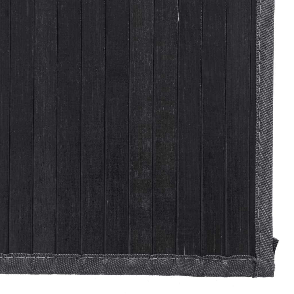 Tepih pravokutni crni 80 x 500 cm od bambusa