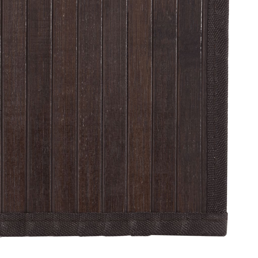 Tepih kvadratni tamnosmeđi 100 x 100 cm od bambusa