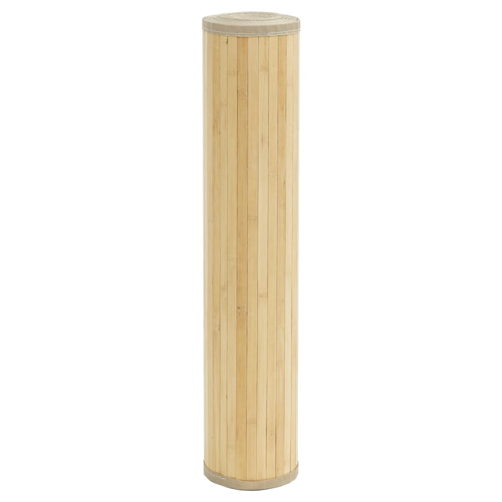 Tepih pravokutni svijetli prirodni 100 x 200 cm od bambusa