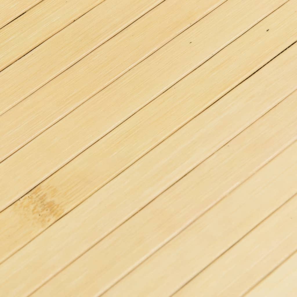 Tepih pravokutni svijetli prirodni 100 x 200 cm od bambusa