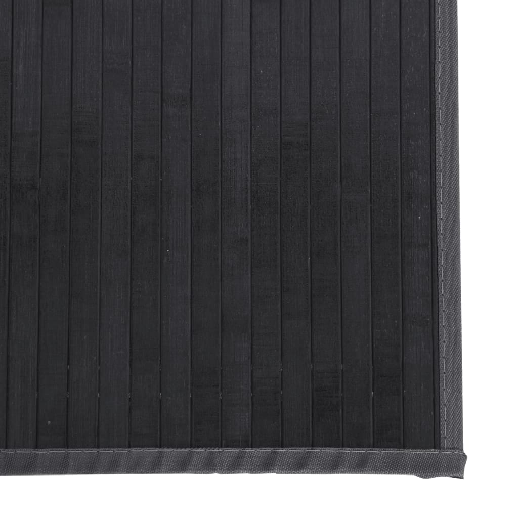Tepih pravokutni sivi 100 x 200 cm od bambusa