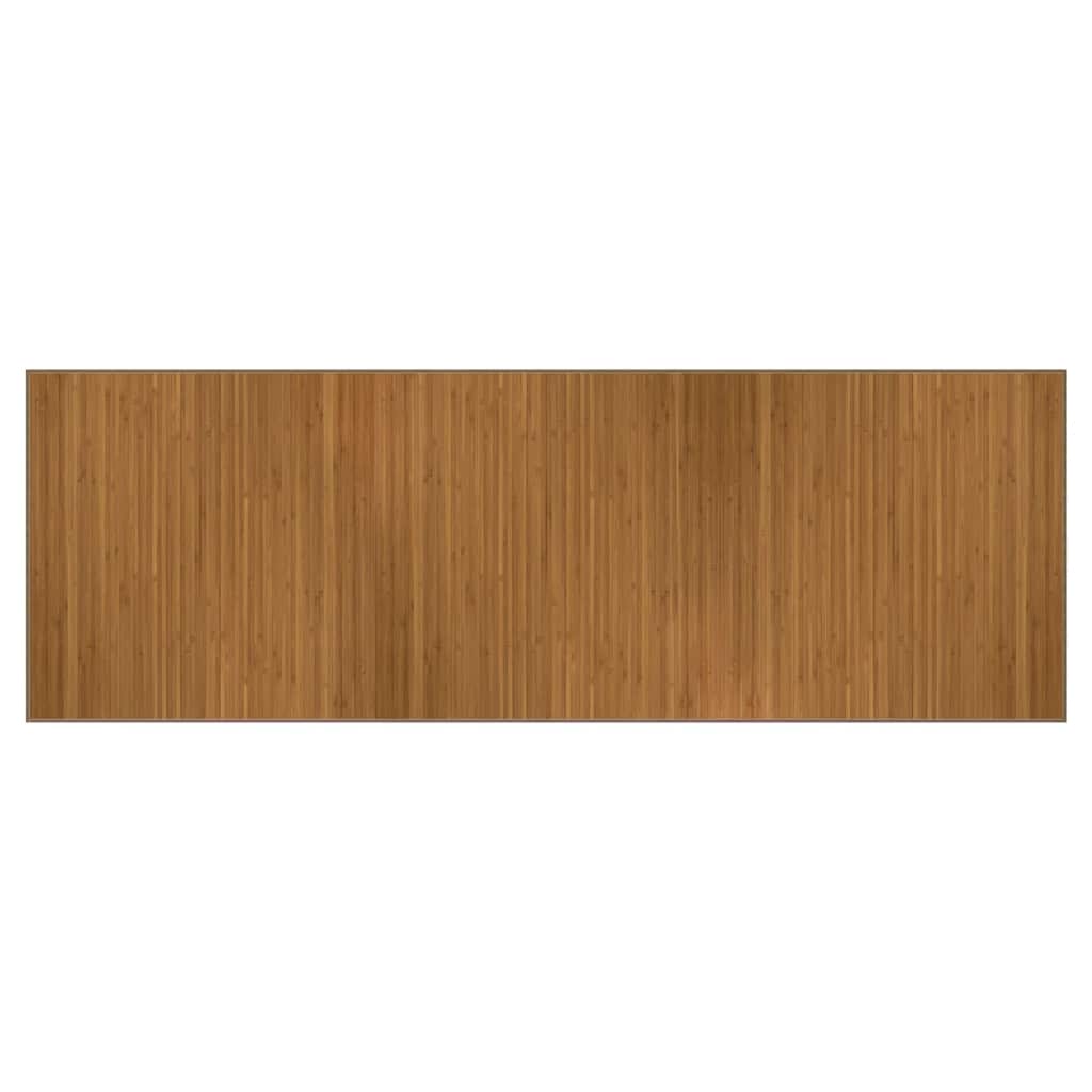 Tepih pravokutni smeđi 100 x 300 cm od bambusa