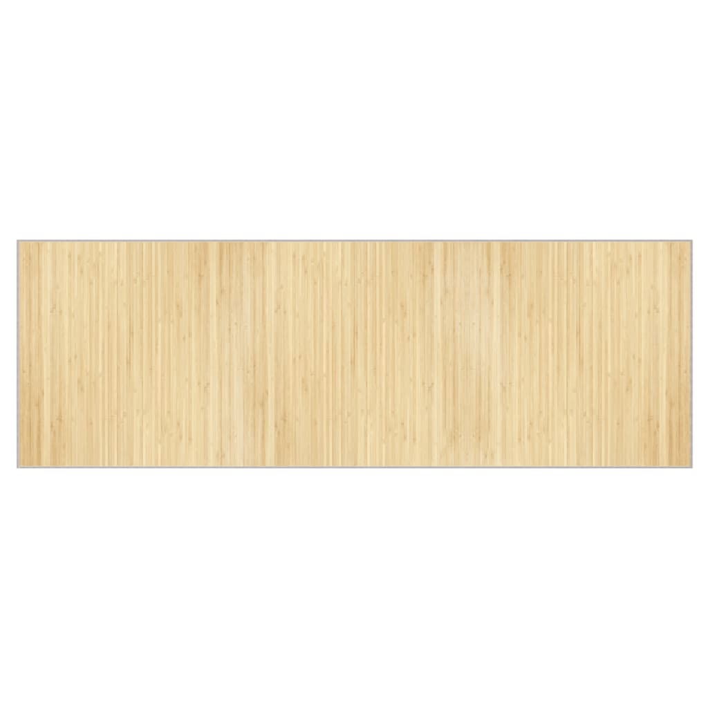 Tepih pravokutni svijetli prirodni 100 x 300 cm od bambusa