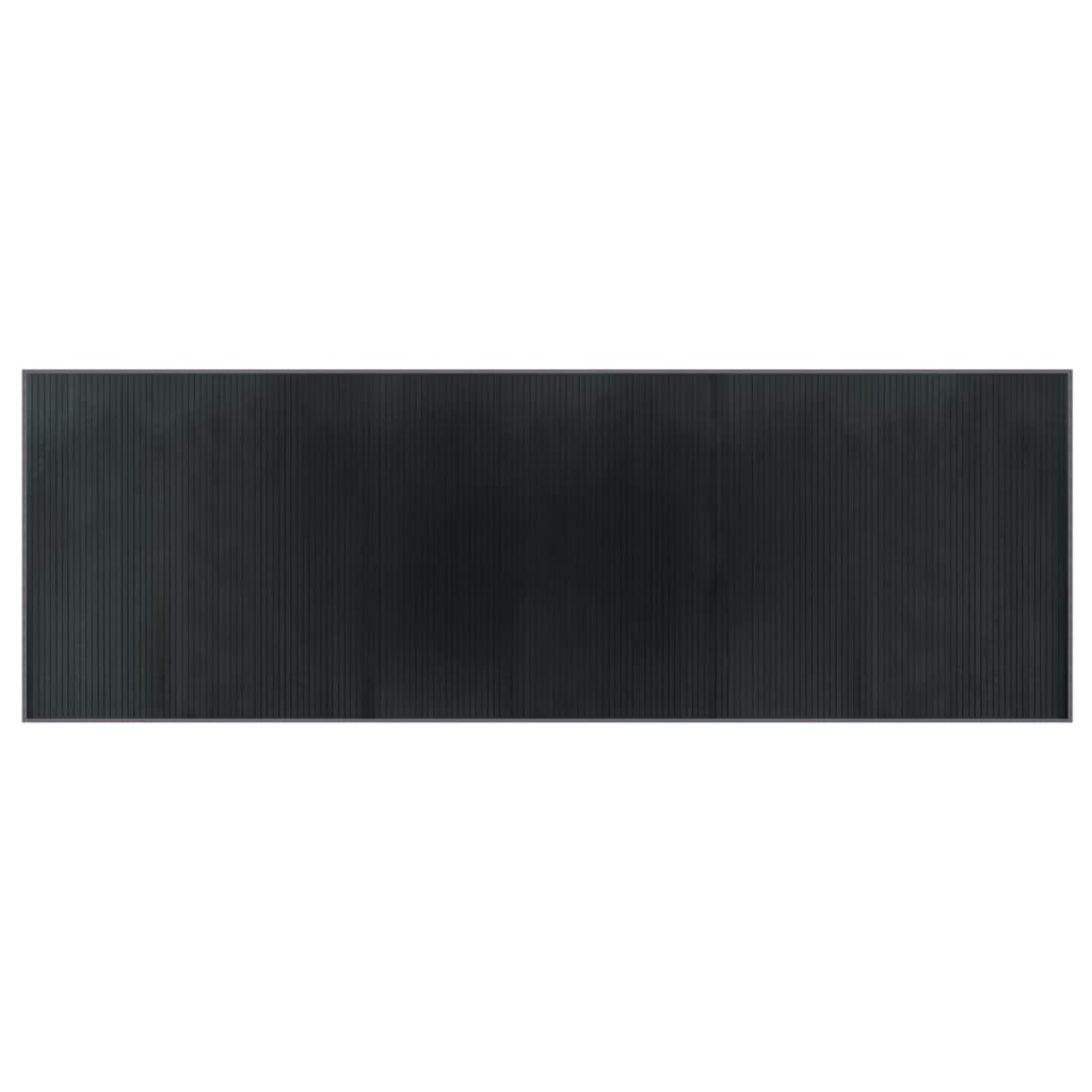 Tepih pravokutni sivi 100 x 300 cm od bambusa