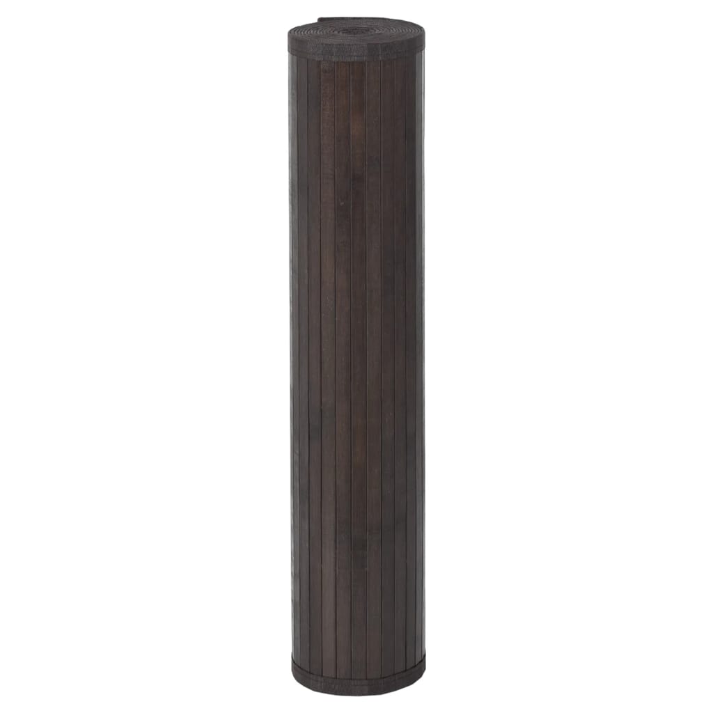 Tepih pravokutni tamnosmeđi 100 x 300 cm od bambusa