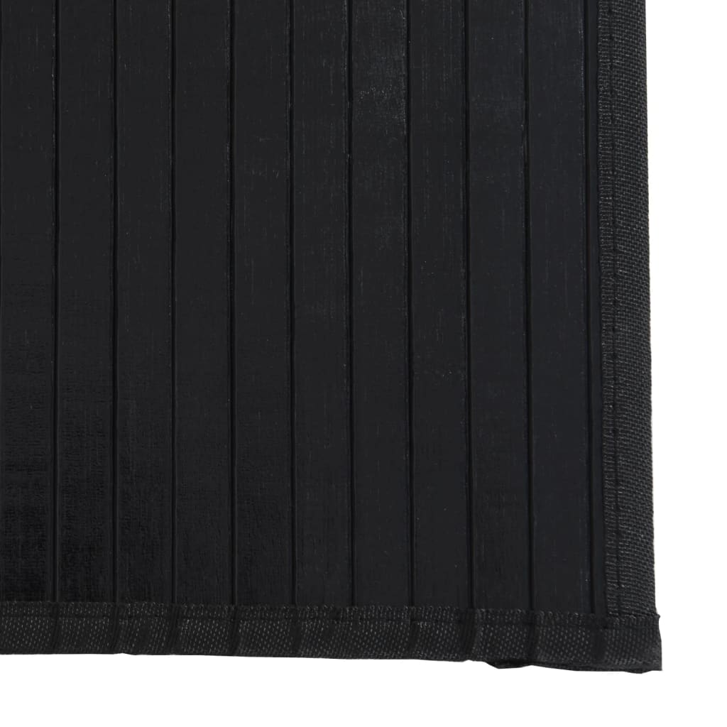 Tepih pravokutni crni 100 x 400 cm od bambusa