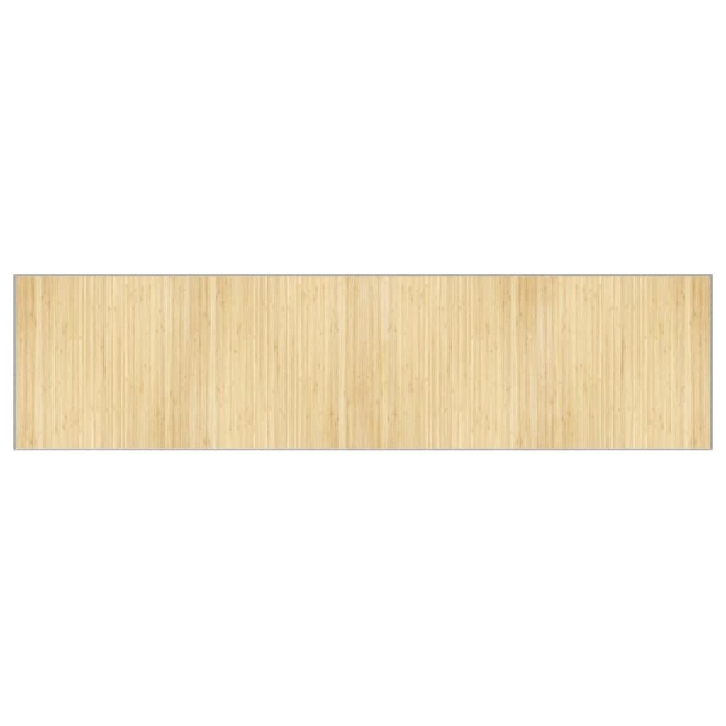 Tepih pravokutni svijetli prirodni 100 x 400 cm od bambusa