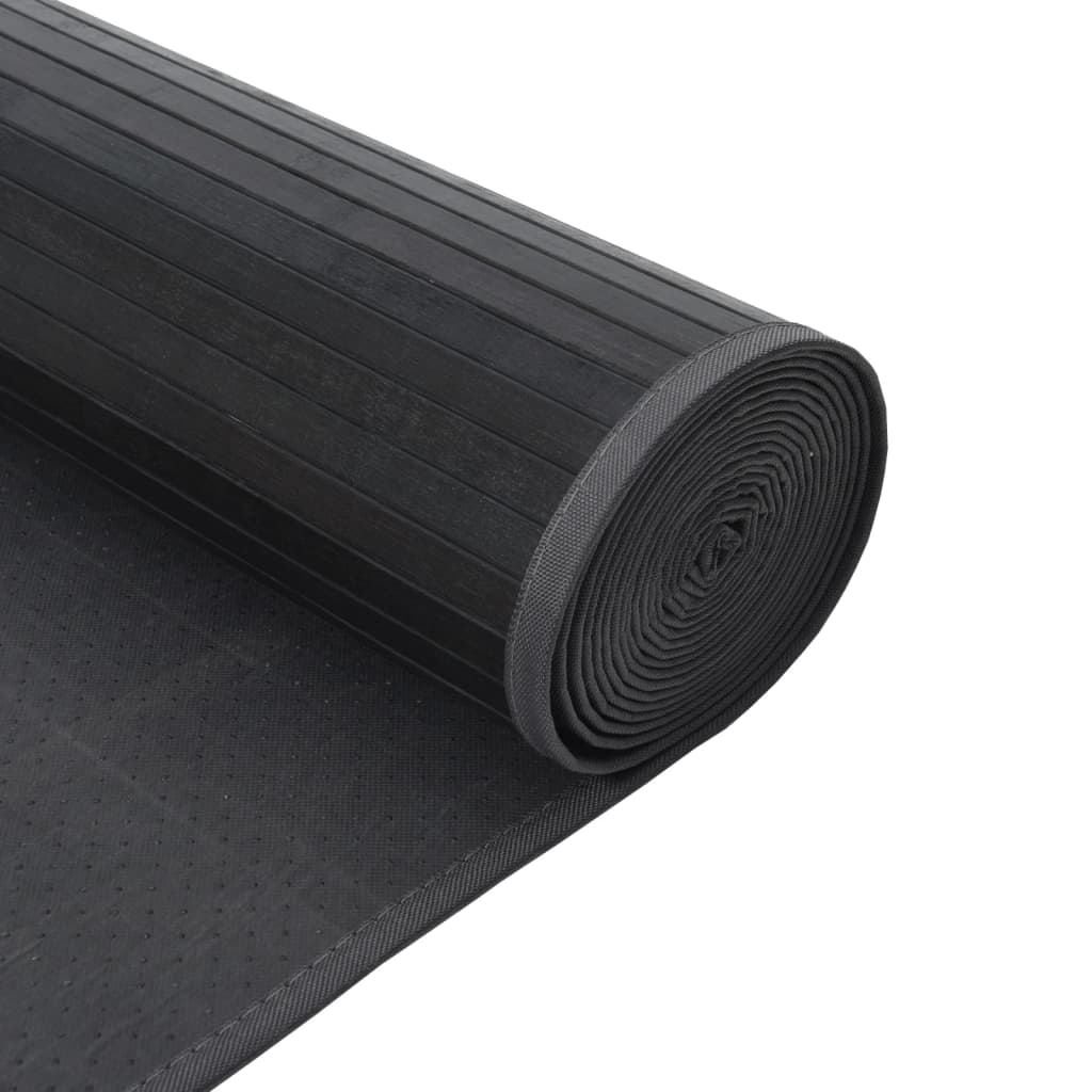 Tepih pravokutni sivi 100 x 1000 cm od bambusa