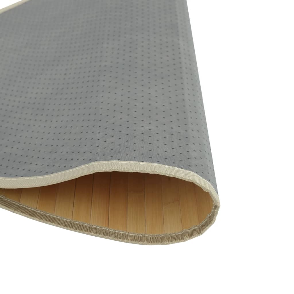 Okrugli tepih svijetli prirodni 80 cm od bambusa