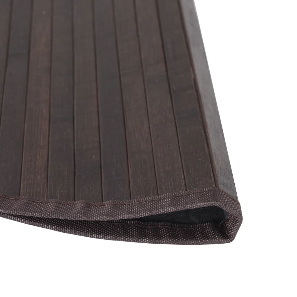 Okrugli tepih tamnosmeđi 80 cm bambus