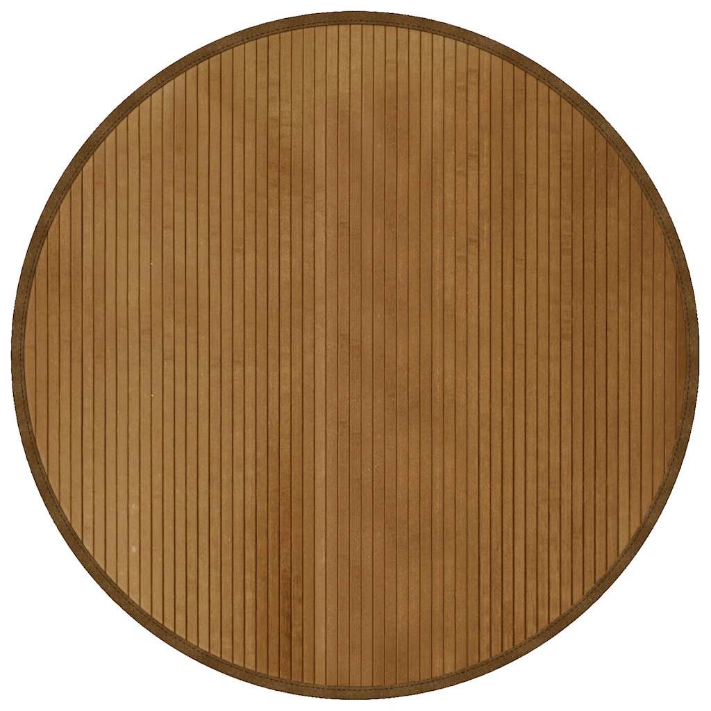 Okrugli tepih smeđi 100 cm od bambusa