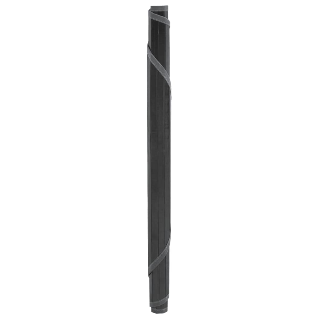 Okrugli tepih sivi 100 cm od bambusa
