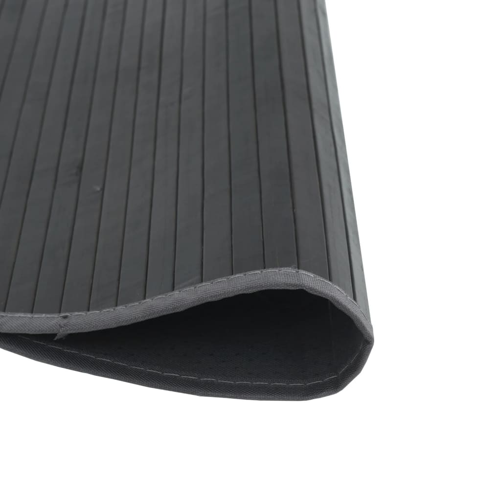 Okrugli tepih sivi 100 cm od bambusa